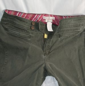Tommy Hilfiger Olive Green Double Button Trousers